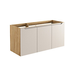 Allaskaappi Interia Dune, 3-ovella, 120 cm, beige/tammi