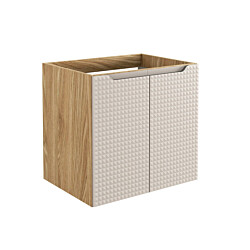 Allaskaappi Interia Dune, 2-ovella, 60 cm, beige/tammi