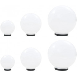 Led-pallovalaisinsarja 6 kpl 20/30/40 cm akryyli