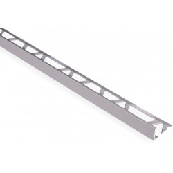 Päätelista Maler, 10mm laatoille, H10x23x2500mm, alumiini, hopea anodisoitu