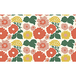 Tapetti Marimekko Kukkatori, 0.7x10.05m, puna-keltainen, non-woven