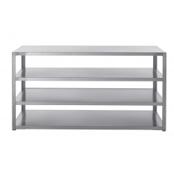 Kesäkeittiön työtasomoduuli hyllyillä Myoutdoorkitchen, 180 cm, ruostumaton teräs