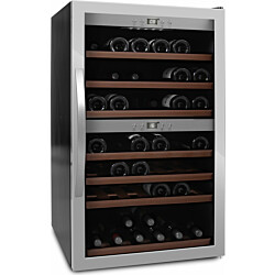 Kahden lämpötilan viinikaappi mQuvée WineExpert 66 Stainless SW-66, teräs