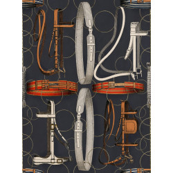 Paneelitapetti Mindthegap Equestrian Equipment, 1.56x3m, tumma