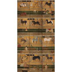 Paneelitapetti Mindthegap Horse Stable, 1.56x3m, ruskea