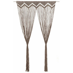 Macrame verho puuvilla harmaanruskea 140x240cm