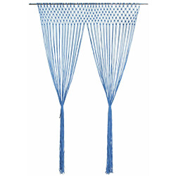 Macrame verho sininen 140x240 cm puuvilla