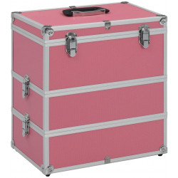 Meikkikotelo 37x24x40 cm pinkki alumiini