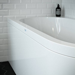 L-paneeli kylpyammeeseen Nordhem Torekov Standard, 1600x725mm, valkoinen