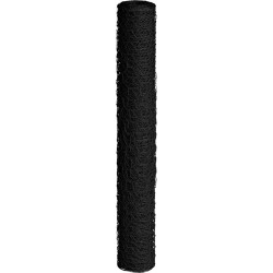 Kudottu verkko Hortus, 25x1000mm, 0.7mm, 10m, musta
