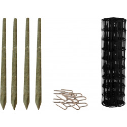 Puutarha-aitapaketti Hortus 80cm 5x10-75m sis, tolpat musta