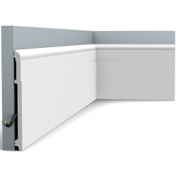 Jalkalista Orac Decor SX156, 16x202x2000mm, polystyreeni, valkoinen