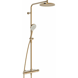 Sadesuihkusetti Oras Optima Style 7192N-81, termostaattihanalla, vettä säästävä, suihkupää ⌀250mm, harjattu pronssi
