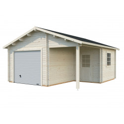 Autotalli Palmako Roger, nosto-ovella, 21,9+5,2m²