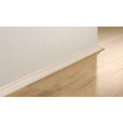 Mattolista 17x17x2400mm, MDF, valkoinen, laminaatille ja parketille