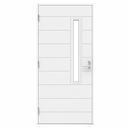 Ulko-ovi Pihla Vieno S10, 9-10x21, valkoinen