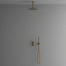 Sadesuihkusetti Scandtap Steel Harmonized 2Z Sand, termostaattihanalla, vettä säästävä, piiloasennus, messinki