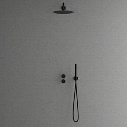Sadesuihkusetti Scandtap Harmonized 2x Black, piiloasennettava, musta