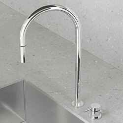 Keittiöhana Scandtap Harmonized K2P Classic, ulosvedettävä juoksuputki, ruostumaton teräs