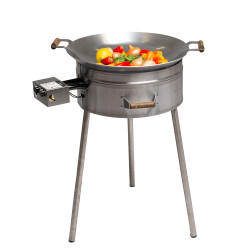 Wokkisetti GrillSymbol PRO-545 Ø54 cm B-400 kaasupoltin säädinletkusetti