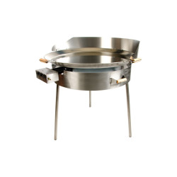 Paellasetti GrillSymbol PRO-720-INOX Ø72 cm D-400 kaasupoltin säädinletkusetti teräs