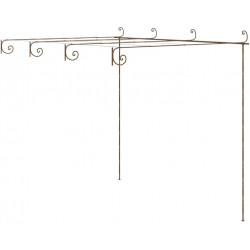 Puutarhan ruusukaari antiikkiruskea 4x3x2,5 m rauta