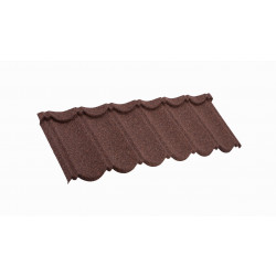 Kivipäällysteinen peltikatto Queentile Classic, 1140x410mm, Ruskea