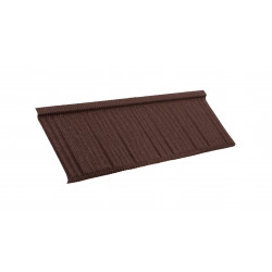Kivipäällysteinen peltikatto Queentile Shake 1175x420mm, Tummanruskea