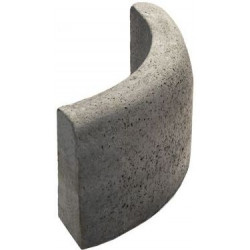 Upotettava reunakivi Rudus J8, kaarre R500 kupera, 800x110x300mm, sileä, harmaa
