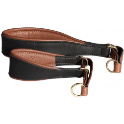 Rasvanahkapanta Pet First FL, vinttikoirmalli, musta/rusk, 1,5x35-45cm