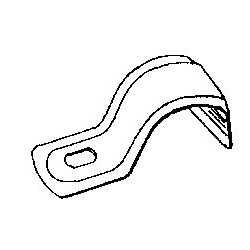 Metallikiinnike yhdellä ruuvilla yhdelle johdolle 19 mm valkoinen