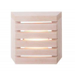 LED-saunavalaisin Airam Saunaled 260TRL, 8W/827, 270x268x66mm, himmennettävä, IP65, tervaleppä