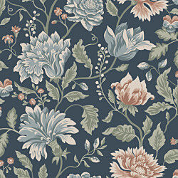 Tapetti Sandberg Annabelle, 0.53x10.05m, non-woven, sininen