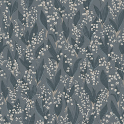 Tapetti Sandberg Liljekonvalj tummansininen 0,53x10,05m non-woven