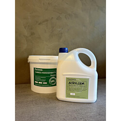 Karkea mikrosementti SBL Grueso, Blanco vaalea 6 kg + Acrylcem-nesteosa 3l