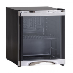 Jääkaappi lasiovella Scandomestic COMPACTCUBE, 43cm, musta