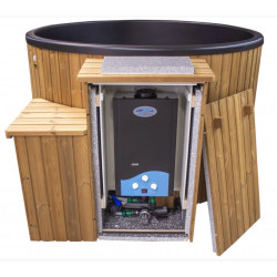 Kylpytynnyri kaasukamiinalla SpaDealers City-Palju Arctic, 4-6 hlöä, 1200l, brown/graphite black