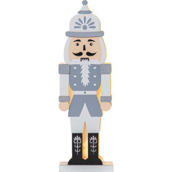 LED-pöytäkoriste Star Trading Nutcracker, 25cm, harmaa