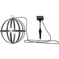 Aurinkokennokoristevalaisin Star Trading Astri 25cm, hopea