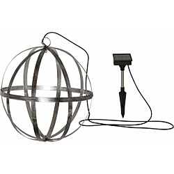 Aurinkokennokoristevalaisin Star Trading Astri 30cm, hopea