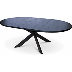 Jatkettava ruokapöytä Stenexpo Tofta Ø140/180x140cm saarni musta