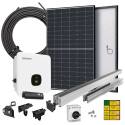 Aurinkovoimala Soletek, 9.84 kWp, konesaumakatolle, pystyasennus, asennusvalmis