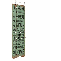 Seinänaulakko 6 koukulla happy love 120x40 cm