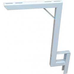 Ilmalämpöpumpun seinäteline Heavy Duty, 120+120kg, 680x400mm, kivijalkaan