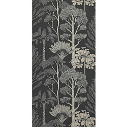Tapetti FermLiving Katie Scott Trees, tummanharmaa
