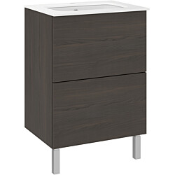 Allaskaappi altaalla Temal Ilona 1, 61x45x90 cm, ruskea saarni