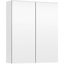Peilikaappi LED-valolla Temal Choice, 55 cm, 2 ovea, pistorasia oikea, matta valkoinen
