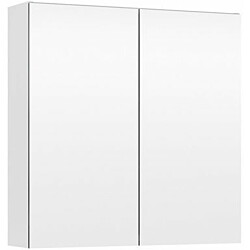 Peilikaappi LED-valolla Temal Choice, 65 cm, 2 ovea, pistorasia oikea, matta valkoinen