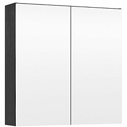 Peilikaappi LED-valolla Temal Choice, 65cm, 2 ovea, pistorasia oikea, musta puu