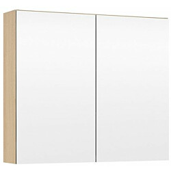 Peilikaappi LED-valolla Temal Choice, 75 cm, 2 ovea, pistorasia oikea, vaalea tammi